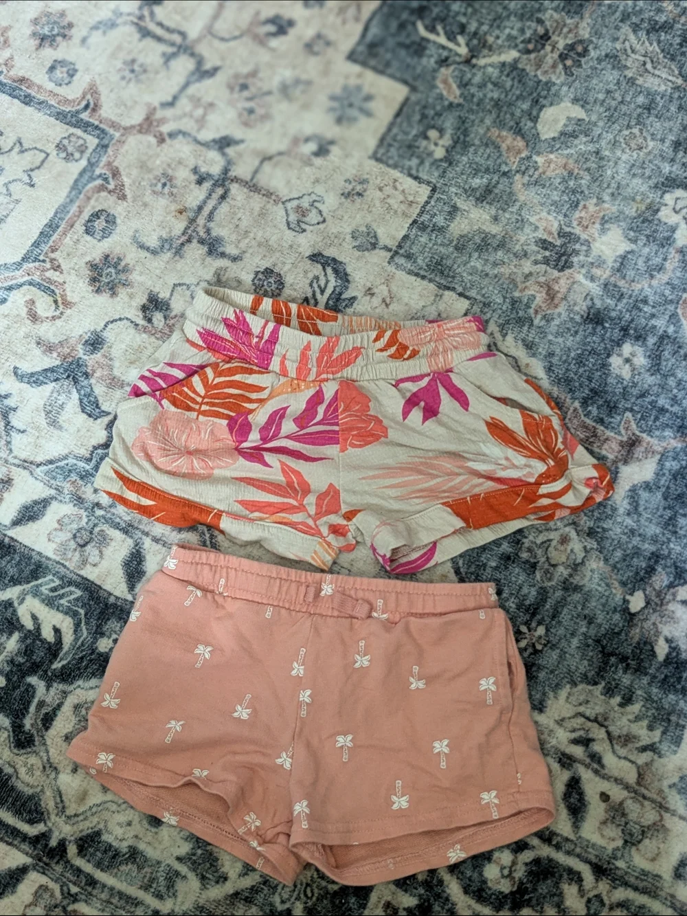 Carter's Tropical Print and Blush Bow Shorts - 2-Pack